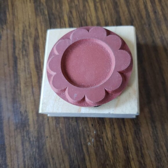 Vintage Great Impressions 2x2 Inch Sunrise Border Rubber Stamp - Picture 8 of 8